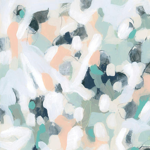 Pastel Alloy II White Modern Wood Framed Art Print with Double Matting by Vess, June Erica