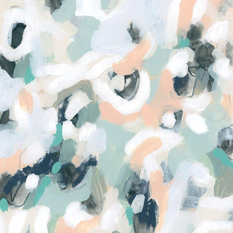 Pastel Alloy III Black Modern Wood Framed Art Print with Double Matting by Vess, June Erica