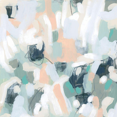 Pastel Alloy IV Black Modern Wood Framed Art Print by Vess, June Erica