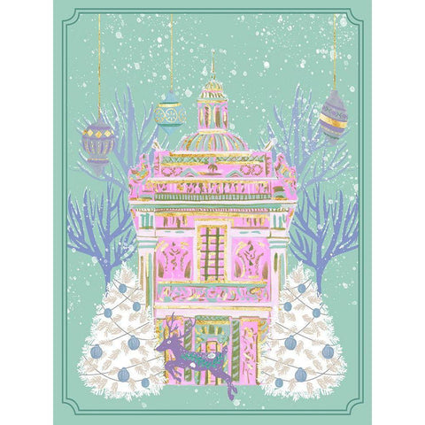 Winter Holidays II White Modern Wood Framed Art Print by Wang, Melissa