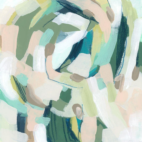 Verdant Matrix II Gold Ornate Wood Framed Art Print with Double Matting by Vess, June Erica