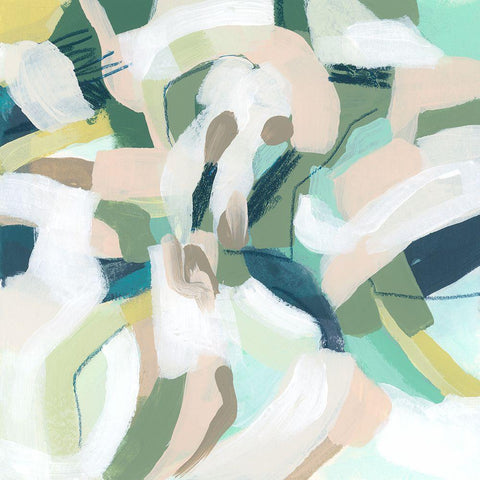 Verdant Matrix IV Black Ornate Wood Framed Art Print with Double Matting by Vess, June Erica