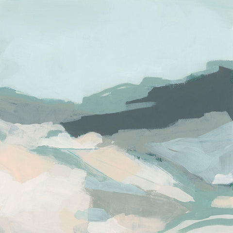 Plein Air Pastel I Black Modern Wood Framed Art Print by Vess, June Erica