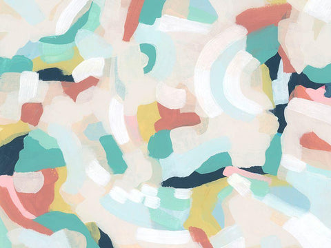 Wave Pool I White Modern Wood Framed Art Print with Double Matting by Vess, June Erica