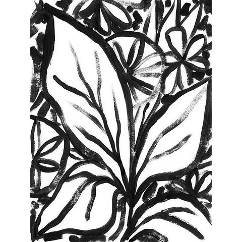 Sumi Garden III Gold Ornate Wood Framed Art Print with Double Matting by Vess, June Erica