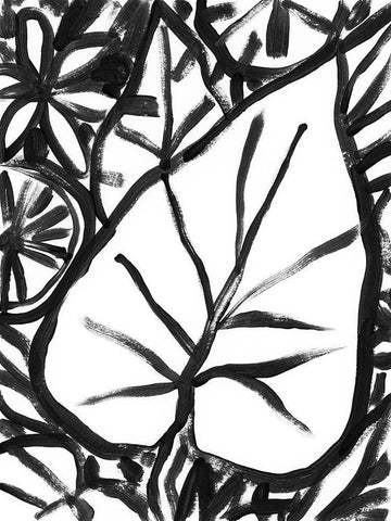 Sumi Garden IV White Modern Wood Framed Art Print with Double Matting by Vess, June Erica