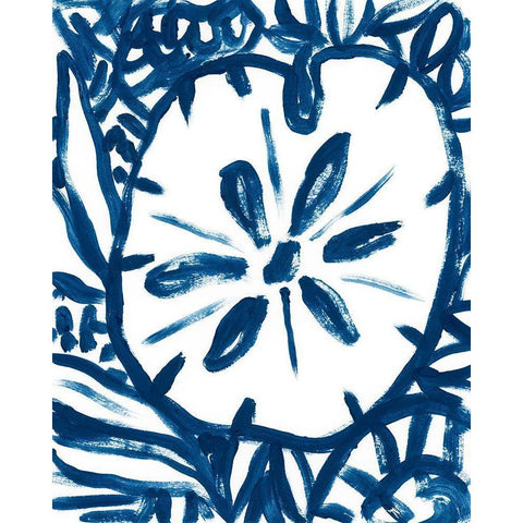 Brushy Beach Batik II Black Modern Wood Framed Art Print by Vess, June Erica