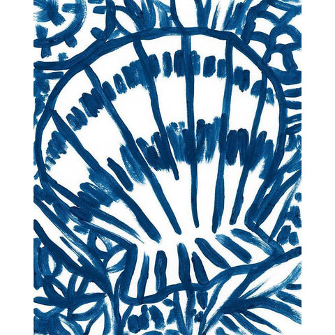 Brushy Beach Batik IV Black Modern Wood Framed Art Print with Double Matting by Vess, June Erica