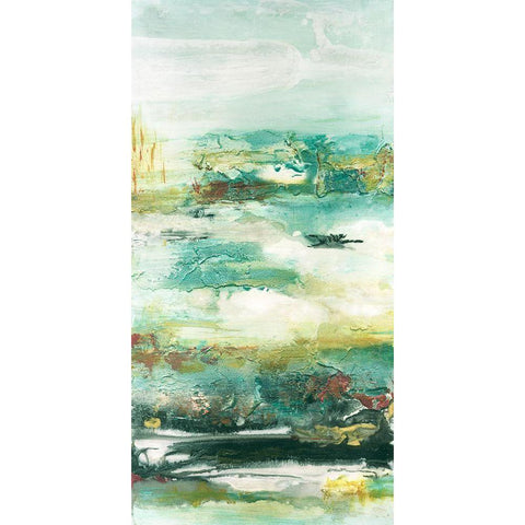 Embellished Emerald Vision II White Modern Wood Framed Art Print by Bramma, Lila