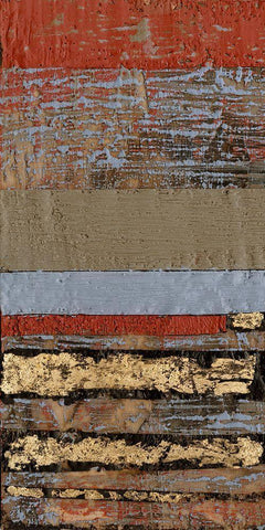 Embellished Wax Textures I Black Ornate Wood Framed Art Print with Double Matting by Goldberger, Jennifer