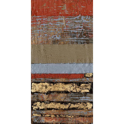 Embellished Wax Textures I Black Modern Wood Framed Art Print with Double Matting by Goldberger, Jennifer