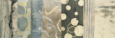 Gilded Stratum I White Modern Wood Framed Art Print with Double Matting by Meagher, Megan