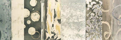 Gilded Stratum II Black Ornate Wood Framed Art Print with Double Matting by Meagher, Megan