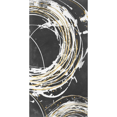 Gilded Circle Back II Gold Ornate Wood Framed Art Print with Double Matting by Harper, Ethan