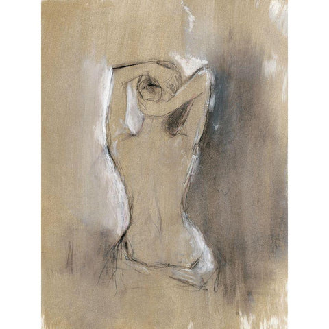 Embellished Contemporary Figure I Black Modern Wood Framed Art Print with Double Matting by Harper, Ethan