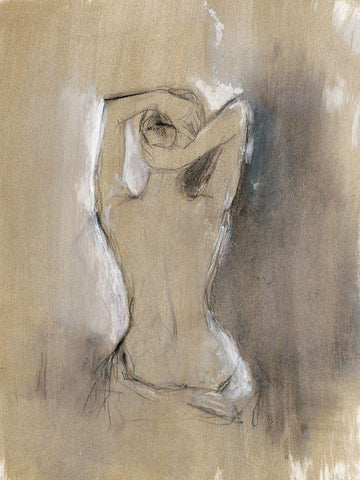 Embellished Contemporary Figure I Black Ornate Wood Framed Art Print with Double Matting by Harper, Ethan