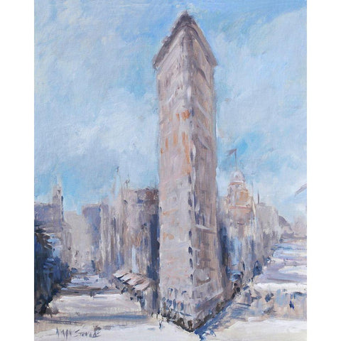 Flatiron Gold Ornate Wood Framed Art Print with Double Matting by Stevens, Allayn
