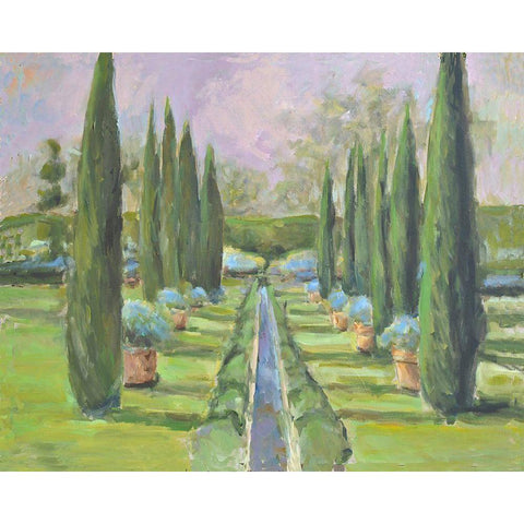Garden Path Black Modern Wood Framed Art Print by Stevens, Allayn