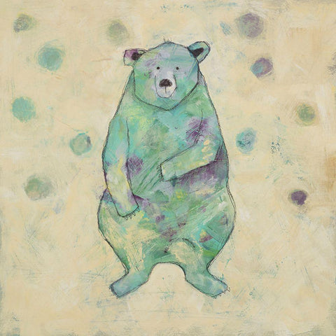 Animal Dots Neutral I White Modern Wood Framed Art Print by Bagnato, Judi