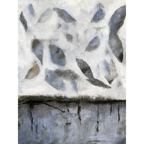 Falling Up in Blue I White Modern Wood Framed Art Print by Bagnato, Judi