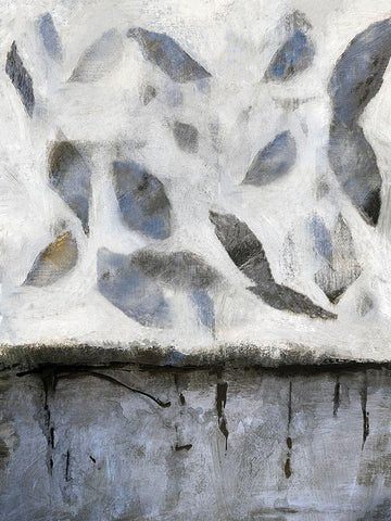 Falling Up in Blue I Black Ornate Wood Framed Art Print with Double Matting by Bagnato, Judi