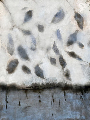 Falling Up in Blue II White Modern Wood Framed Art Print with Double Matting by Bagnato, Judi