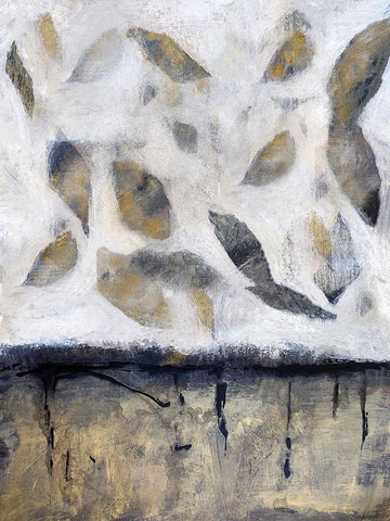 Falling Up in Taupe I Black Ornate Wood Framed Art Print with Double Matting by Bagnato, Judi