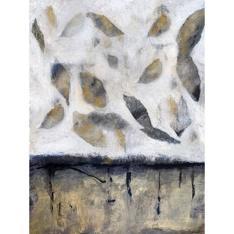 Falling Up in Taupe I White Modern Wood Framed Art Print by Bagnato, Judi