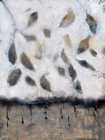 Falling Up in Taupe II White Modern Wood Framed Art Print with Double Matting by Bagnato, Judi