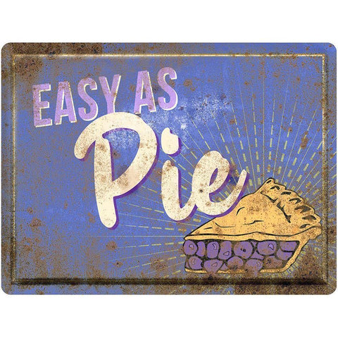 Easy as Pie Black Modern Wood Framed Art Print with Double Matting by North 40