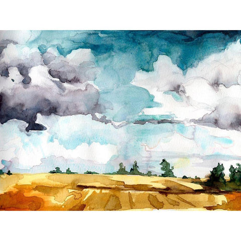 Open Skies III Black Modern Wood Framed Art Print by McCreery, Paul