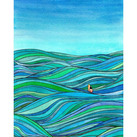 Surfer Bruh Black Modern Wood Framed Art Print by McCreery, Paul