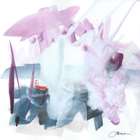 Candy Snow I Black Modern Wood Framed Art Print with Double Matting by Combs, Joyce