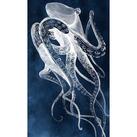 Octopus Sway II Black Modern Wood Framed Art Print with Double Matting by Popp, Grace