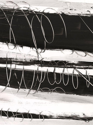 Write on the Line I White Modern Wood Framed Art Print with Double Matting by Harper, Ethan