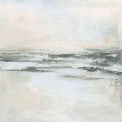 Winter Coast I Black Modern Wood Framed Art Print with Double Matting by Vess, June Erica