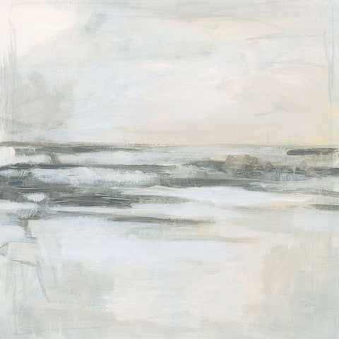 Winter Coast II White Modern Wood Framed Art Print by Vess, June Erica