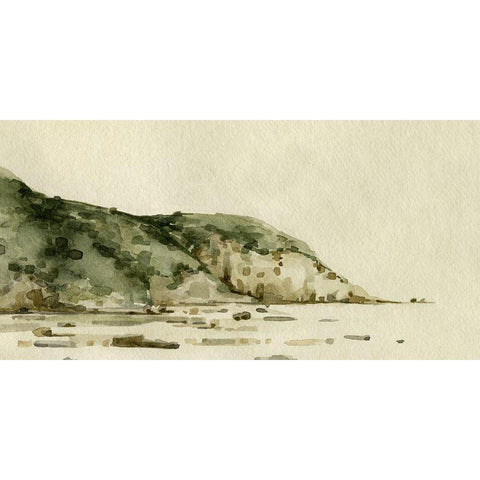 Coastal Hills I White Modern Wood Framed Art Print by Caroline, Emma