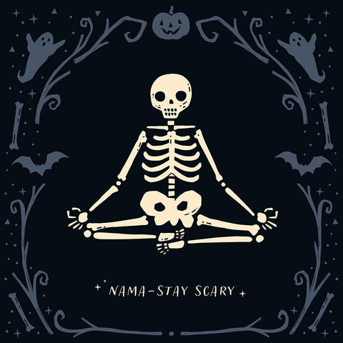 Scary Stretches II Black Modern Wood Framed Art Print with Double Matting by Barnes, Victoria