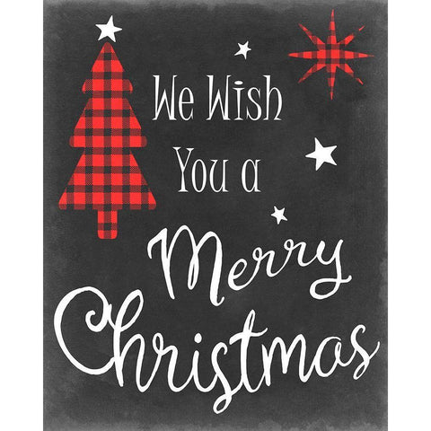 We Wish in Red Black Modern Wood Framed Art Print by Chandler, Sharon