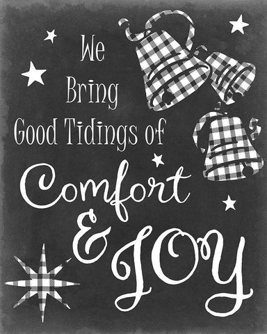 Comfort and Joy White Modern Wood Framed Art Print with Double Matting by Chandler, Sharon
