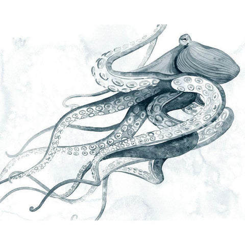 Drifting Tentacles I Gold Ornate Wood Framed Art Print with Double Matting by Popp, Grace