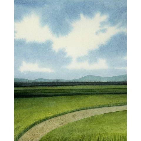 Blue Ridge Path I White Modern Wood Framed Art Print by Popp, Grace