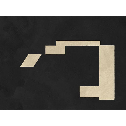 Quadrate Abstract IV Black Modern Wood Framed Art Print by Green, Jacob