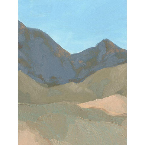 Saddle Mountain II White Modern Wood Framed Art Print by Green, Jacob