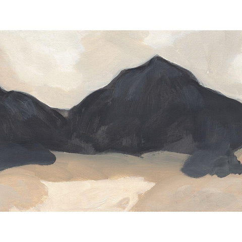 Black Mountain I White Modern Wood Framed Art Print by Green, Jacob