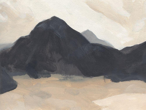 Black Mountain II Black Ornate Wood Framed Art Print with Double Matting by Green, Jacob