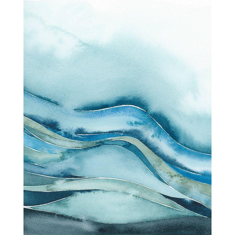 Quiet Wave II White Modern Wood Framed Art Print by Popp, Grace