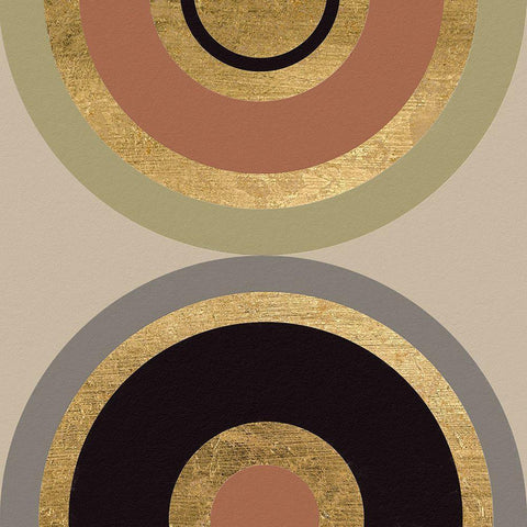 Wheel on Wheel I Black Modern Wood Framed Art Print with Double Matting by Saunders, Alonzo