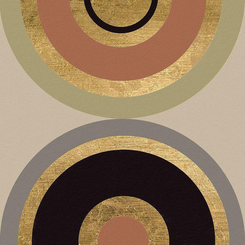Wheel on Wheel I Black Ornate Wood Framed Art Print with Double Matting by Saunders, Alonzo